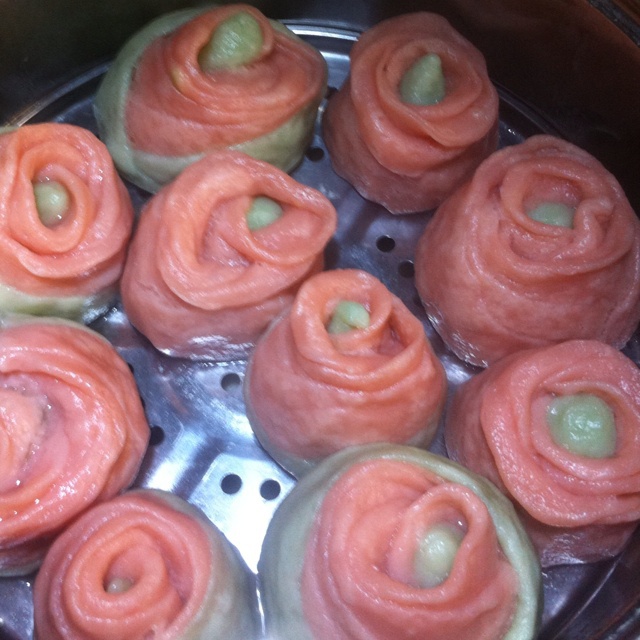 紫薯玫瑰花馒头