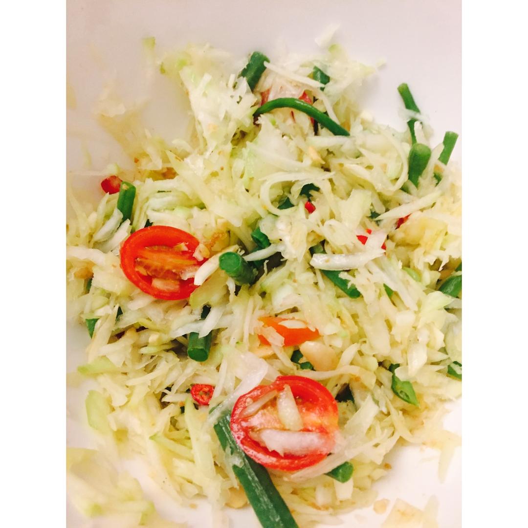 【食材包操作说明】青木瓜豇豆泰式沙拉