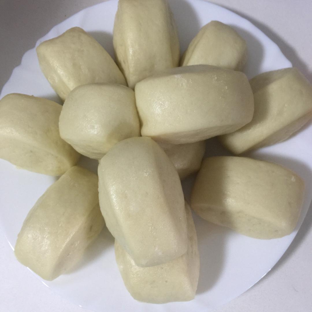 广式馒头（刀切，圆形。馒头。附视频。一次性发酵）