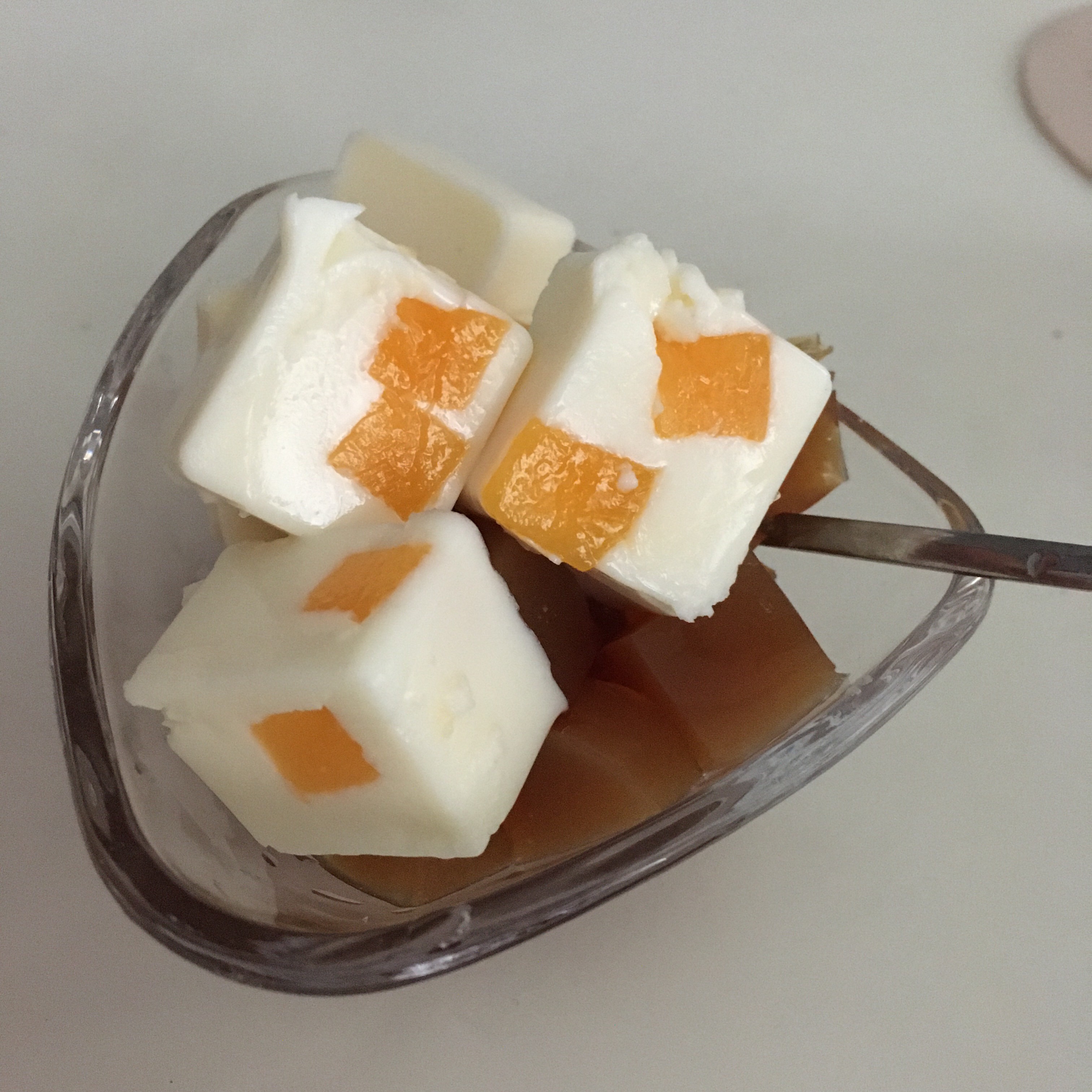 芒果酸奶/柠茶布丁的做法