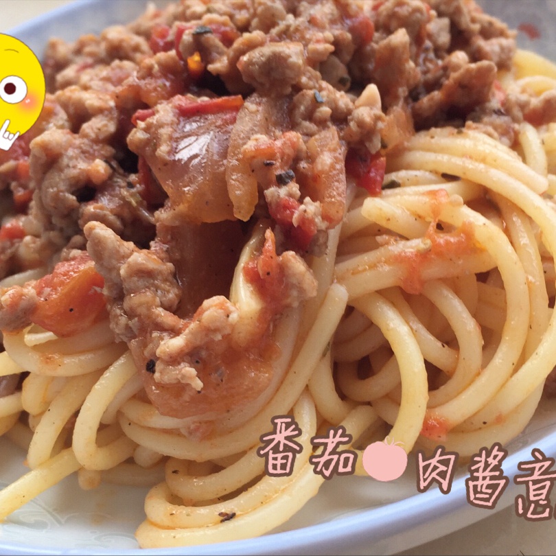 蕃茄蘑菇肉酱意大利面