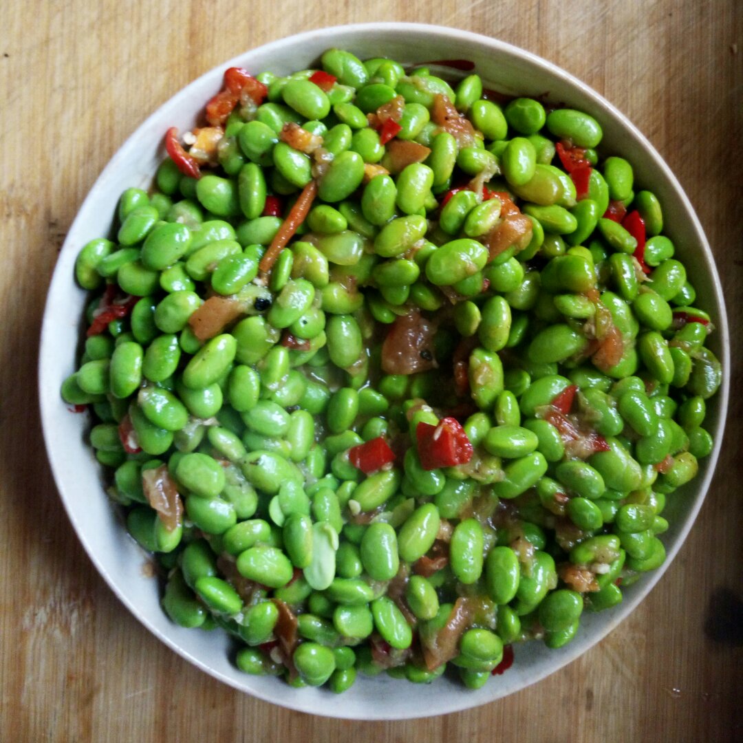 肉末番茄烧毛豆