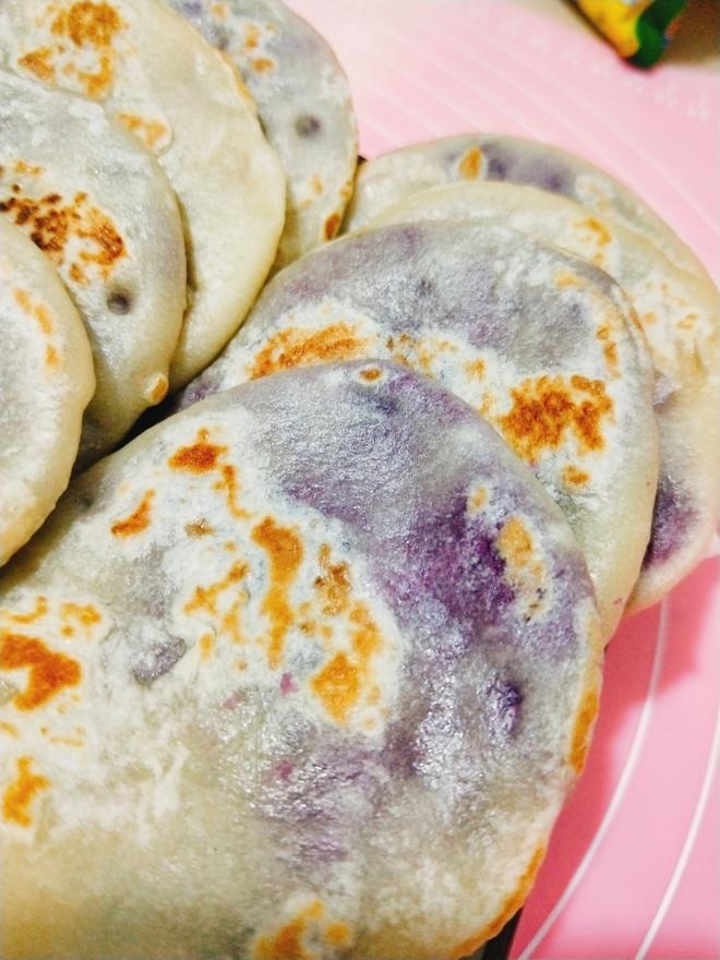 超好吃的烫面紫薯饼饼的做法