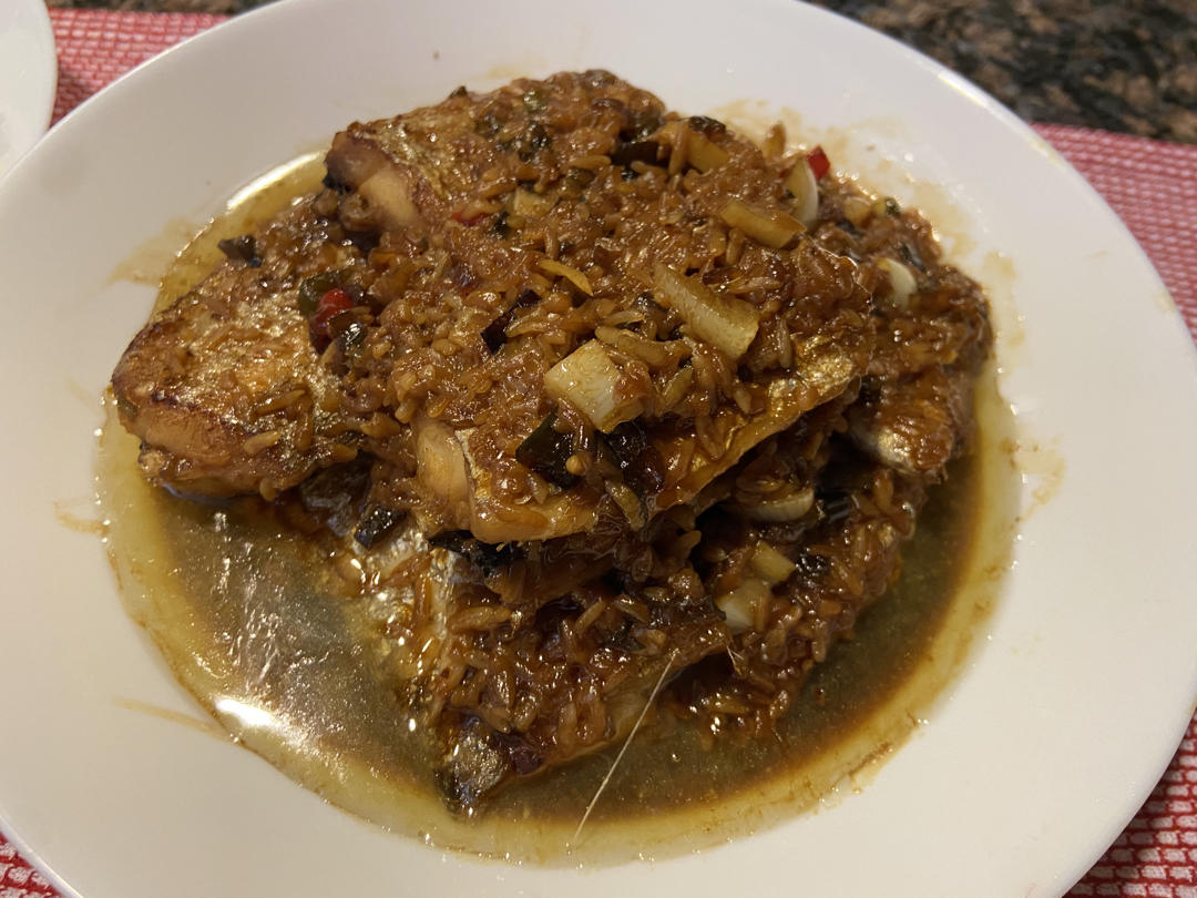 酒酿圆子烧带鱼