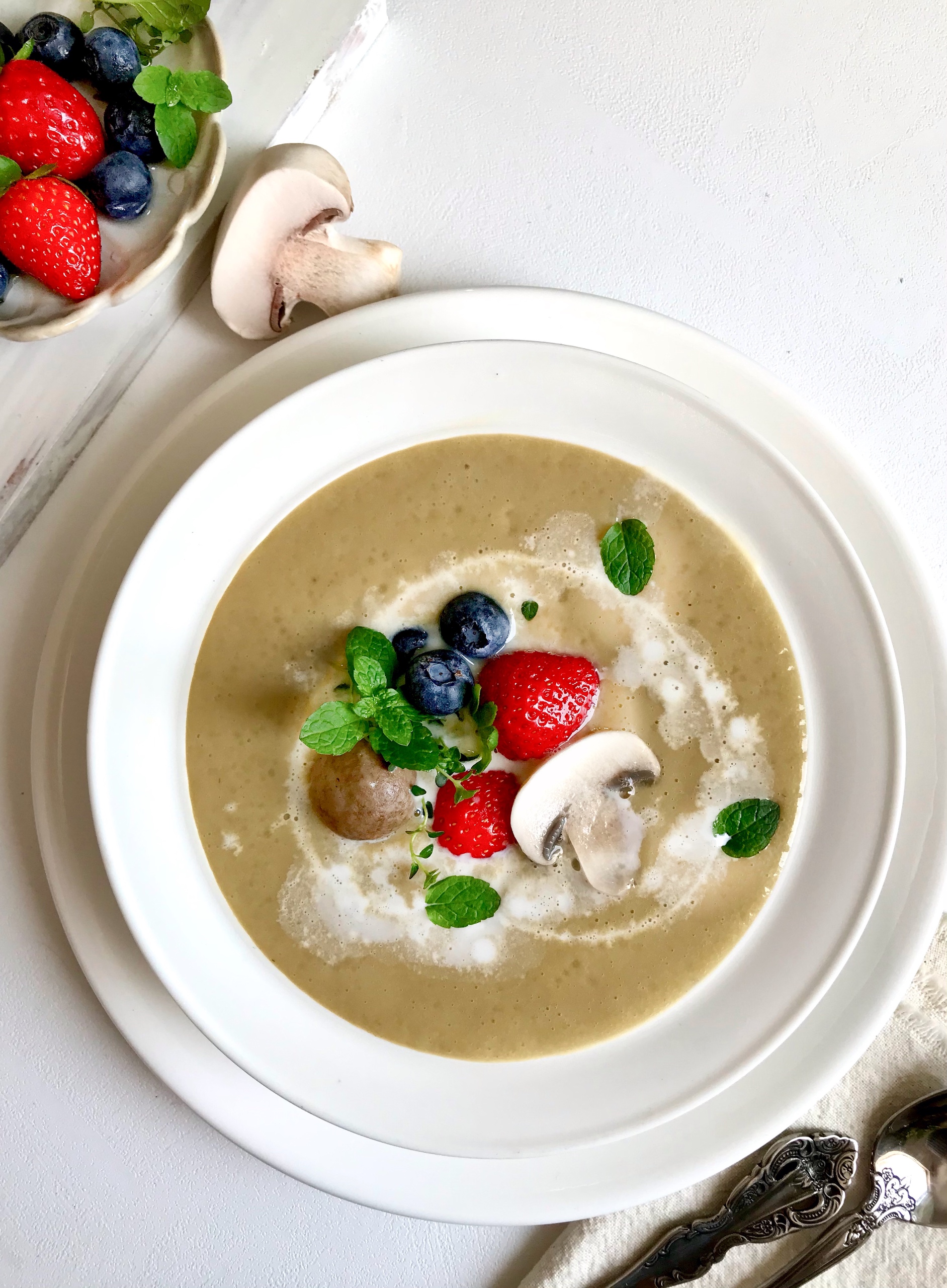 轻食低卡丨红薯蘑菇浓汤的做法 步骤5