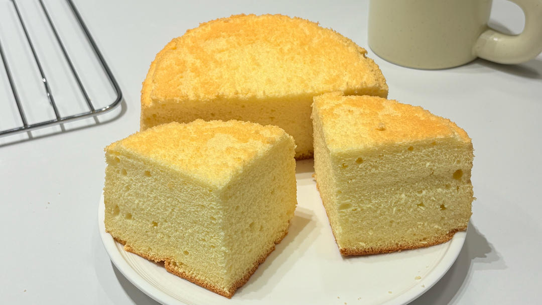 超柔软6寸戚风蛋糕(附8寸配方)零失败 超详细‼️含操作视频