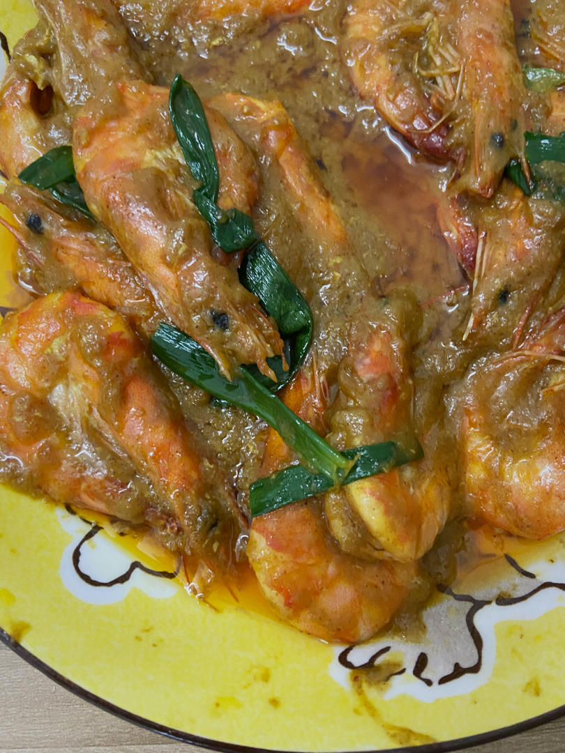 快手咖喱鲜虾盖浇饭