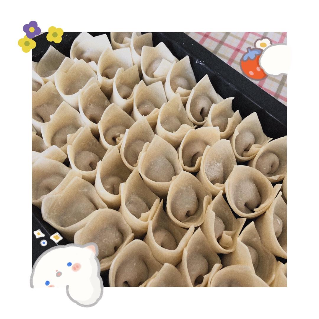 鲜肉小馄饨（调馅+馄饨包法）