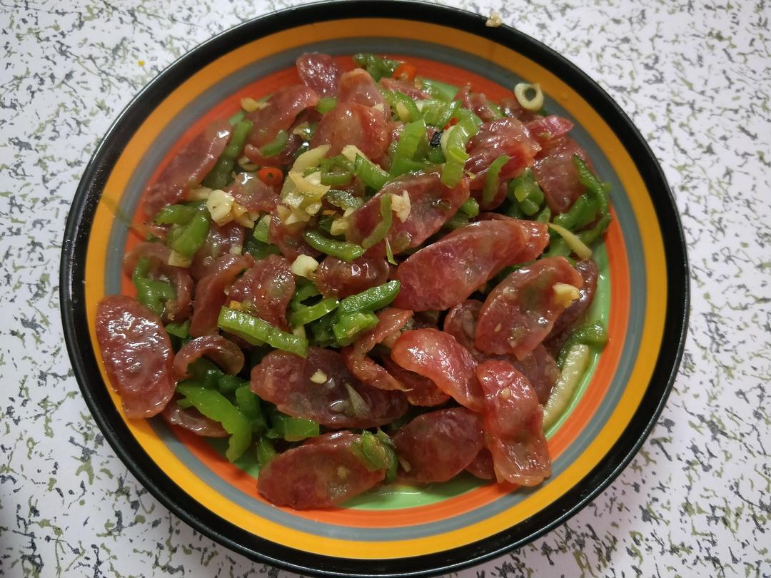 青椒炒香肠