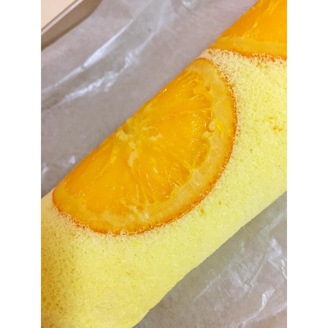 视觉系~~【橙子片蛋糕卷】