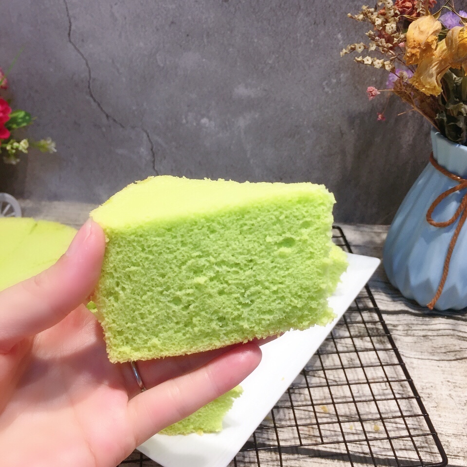 绿绿的菠菜蛋糕，内含不变色技巧