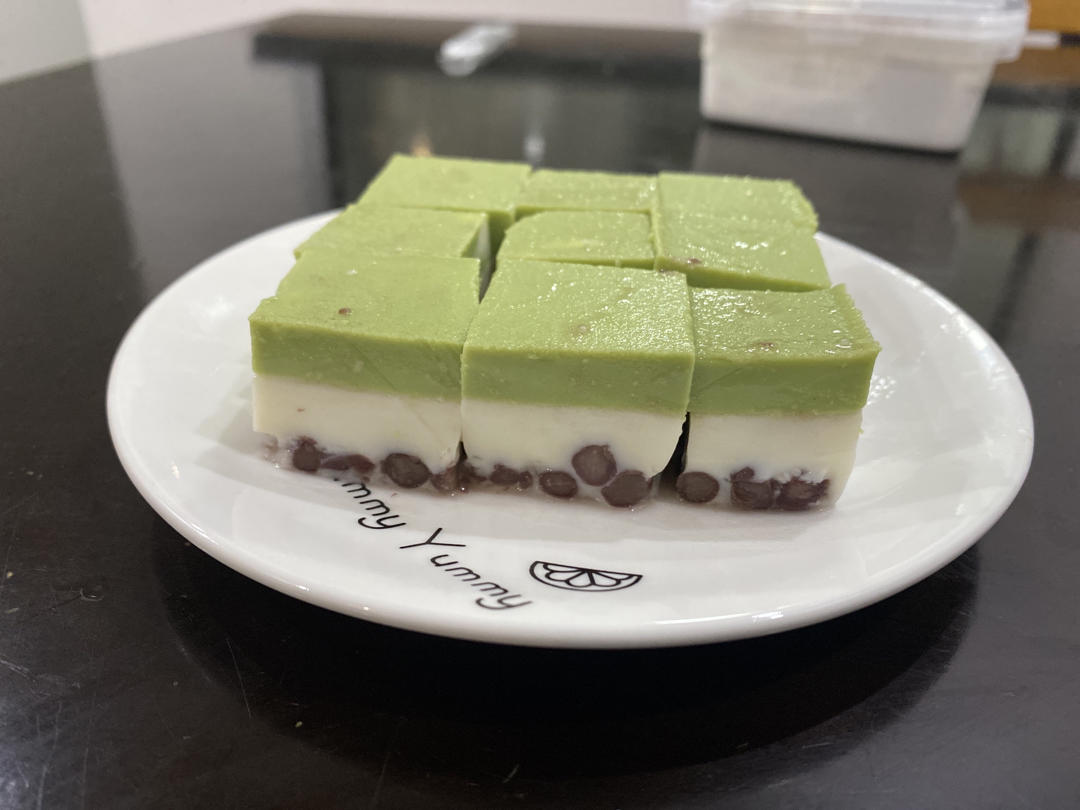 抹茶红豆奶糕