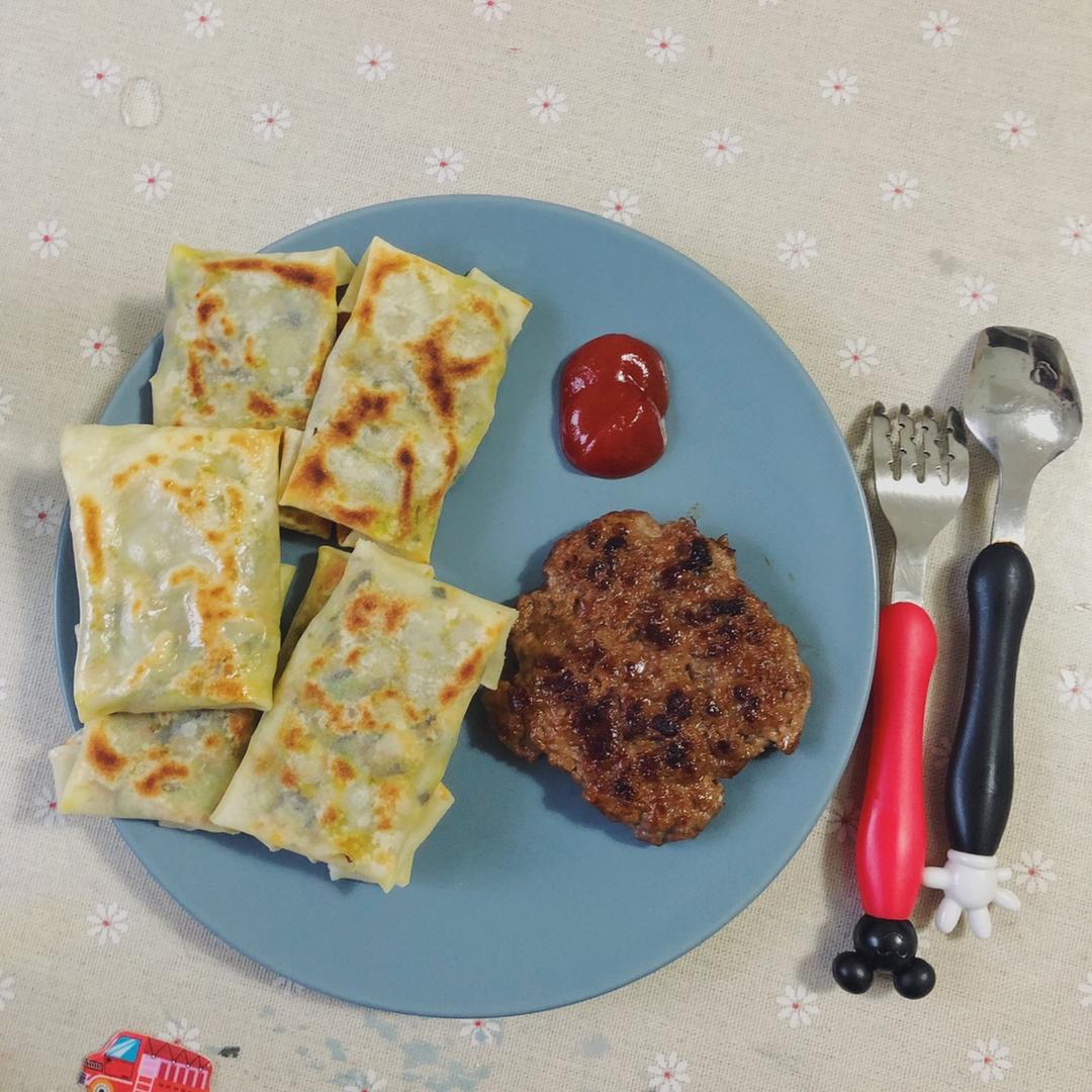 饺子皮合饼or春卷