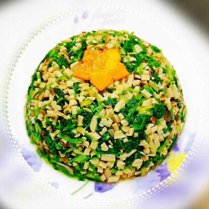 凉拌菠菜金针菇