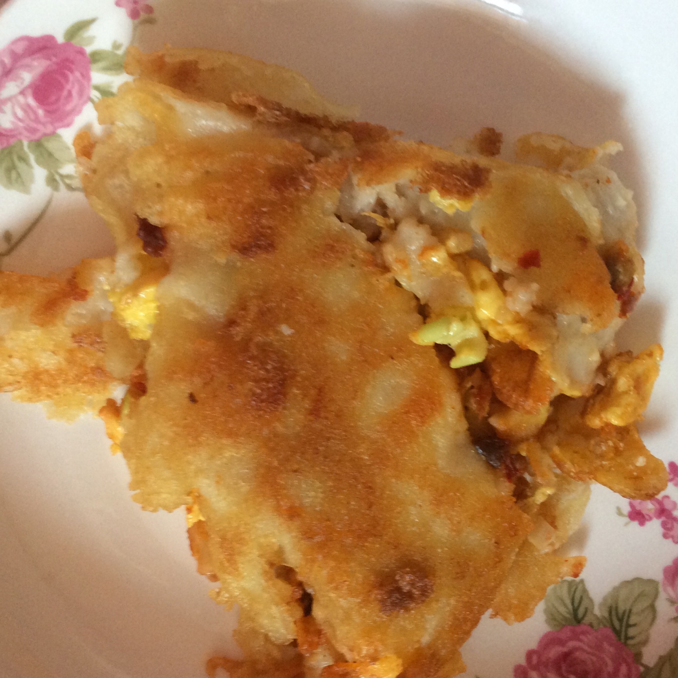 孜然辣酱鸡蛋饼