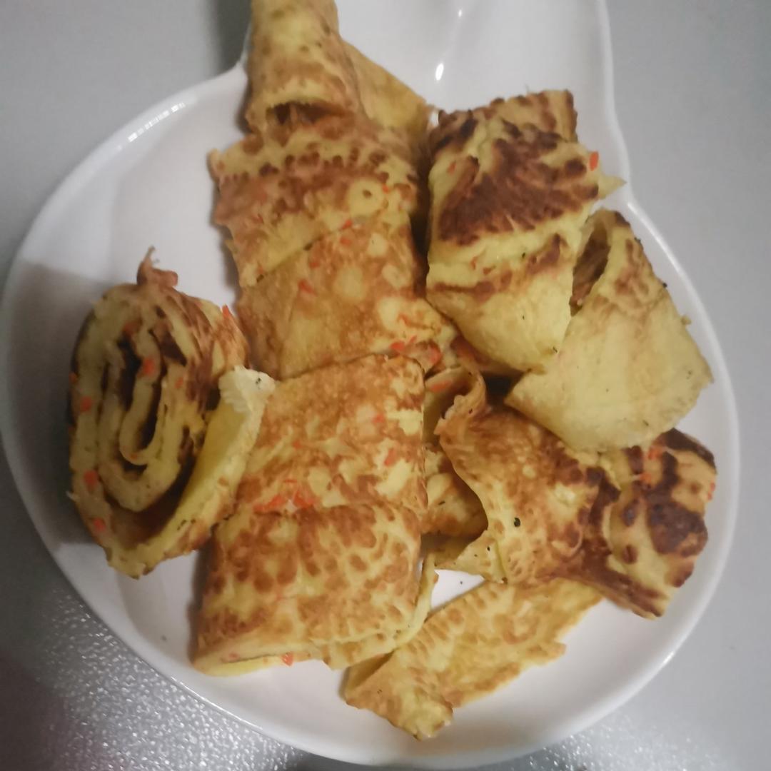 不粘粉，不揉面，5分钟就能搞定的鸡蛋饼