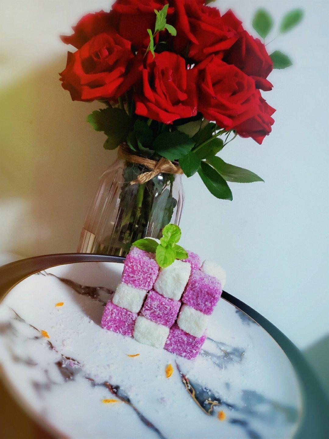 少女心爆棚的火龙果牛奶小方