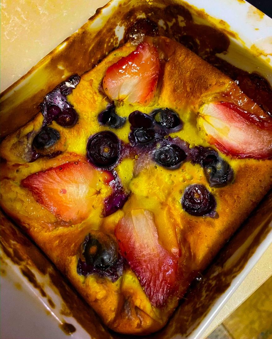 减脂版——酸奶爆浆蓝莓蛋糕🎂 吃不胖