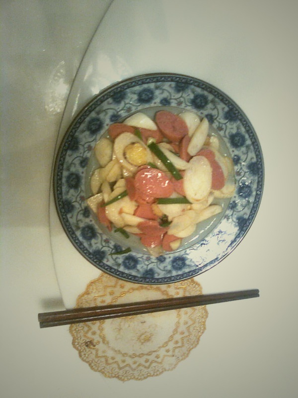 茭白炒肉片