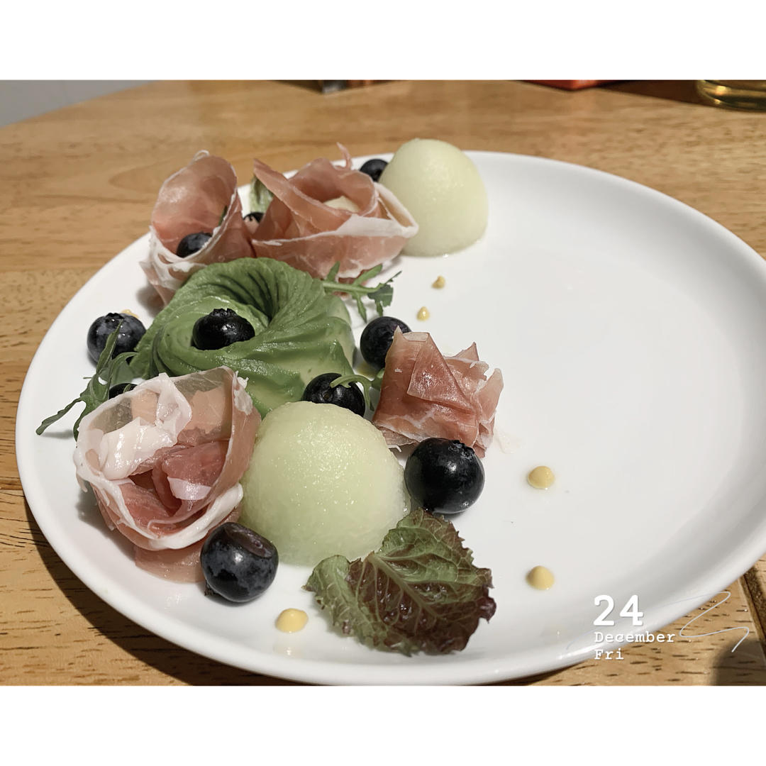 摆盘其实很简单【🍈火腿哈密瓜🥑牛油果发发】