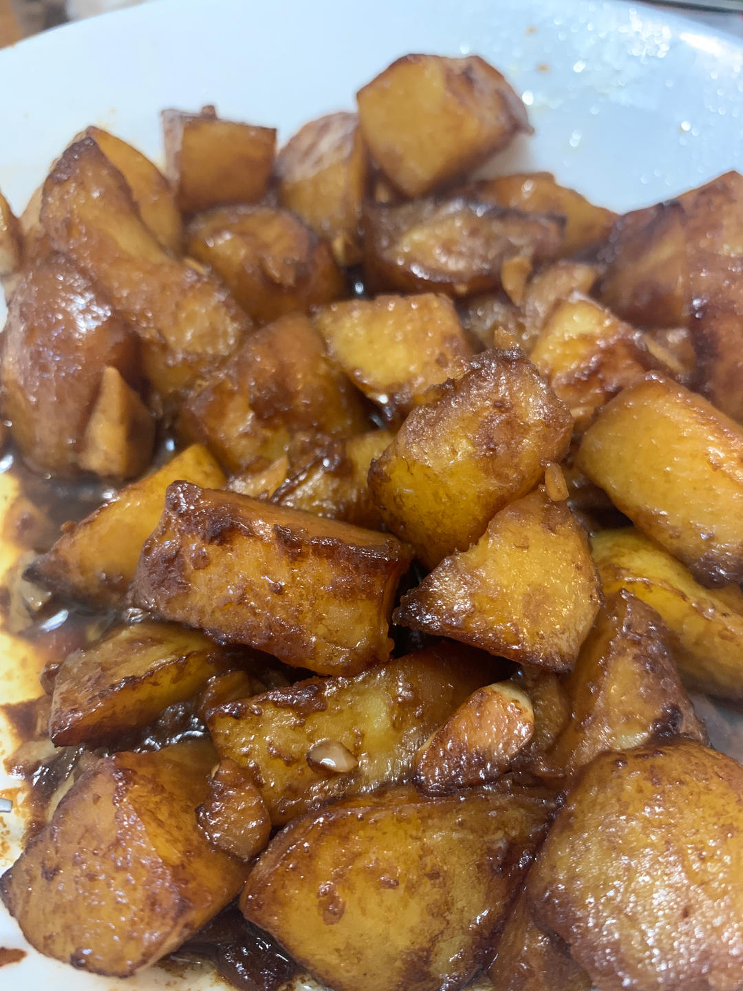 可乐土豆￨盘子都舔干净了