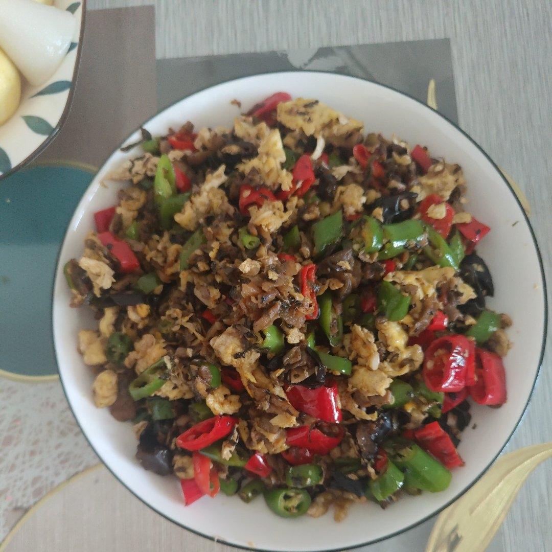 鸡蛋炒外婆菜(下饭菜)