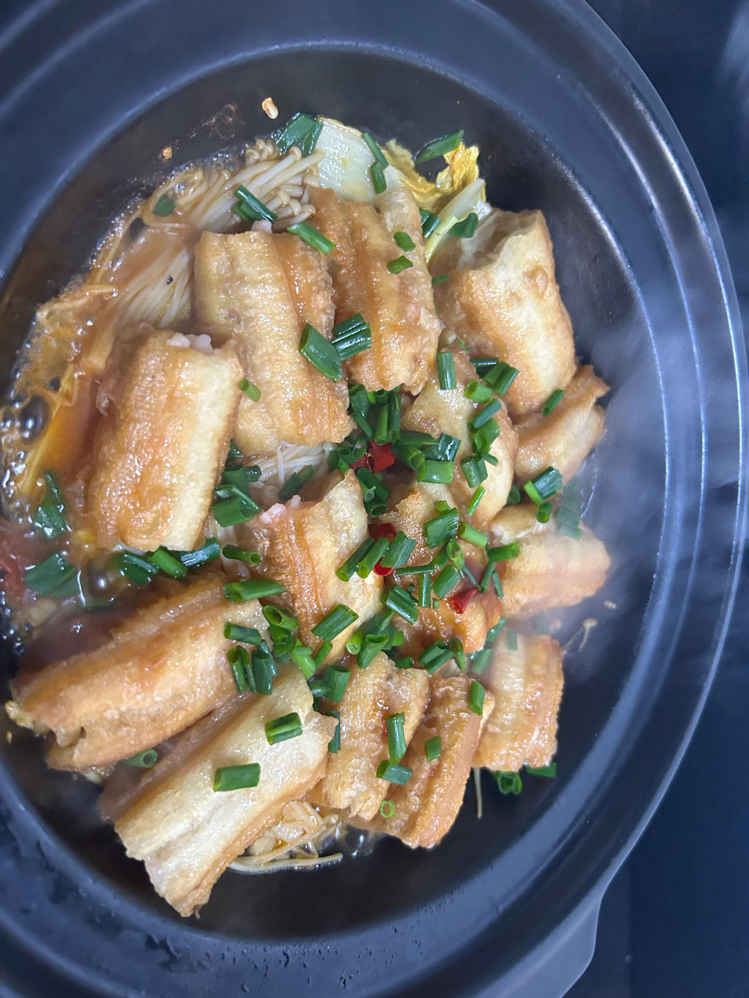 超下饭的油条虾滑煲