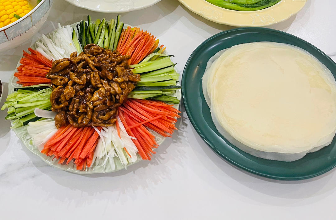 学做京酱肉丝，带饼的