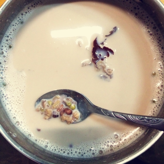 香甜红豆沙牛奶