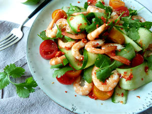 【山姆厨房】泰式青瓜鲜虾沙拉-Thai Cucumber & Prawn Salad的做法 步骤5