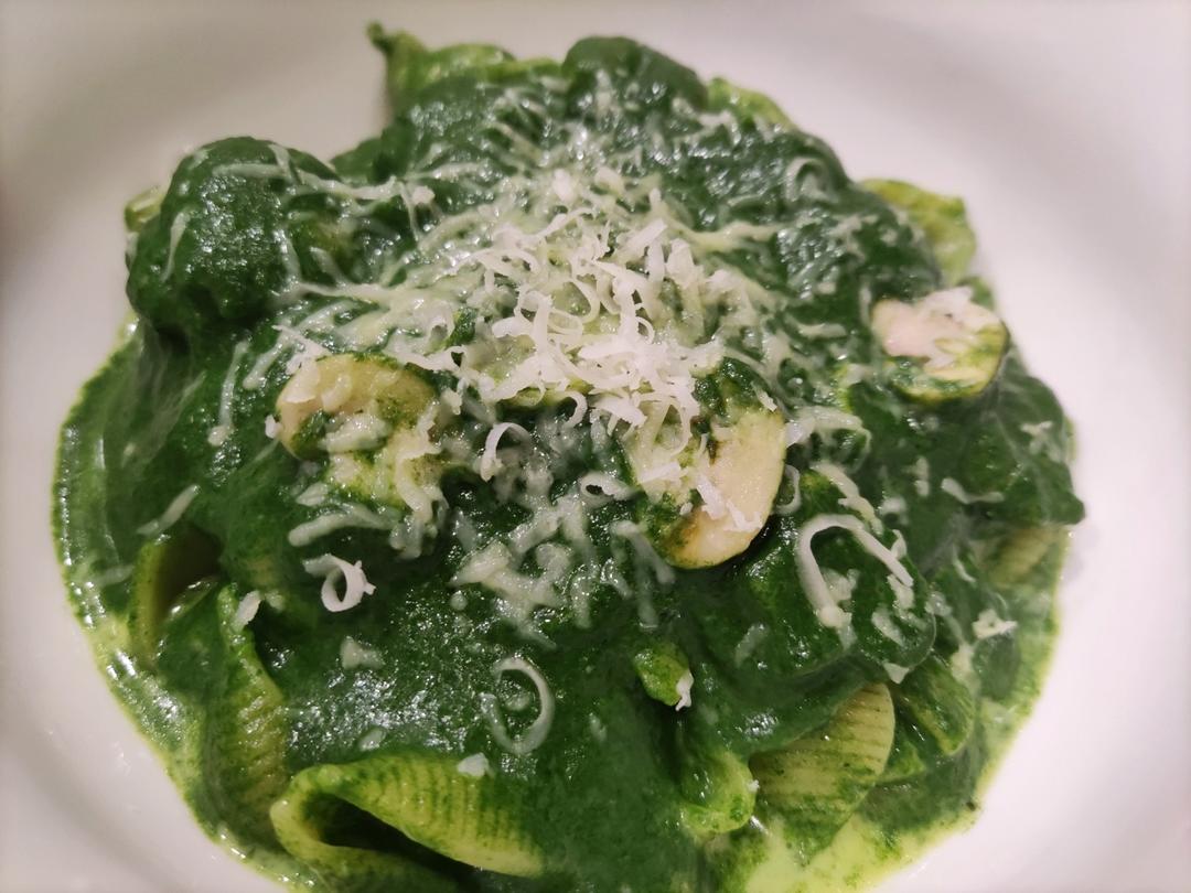 【无油低脂】菠菜青酱意面