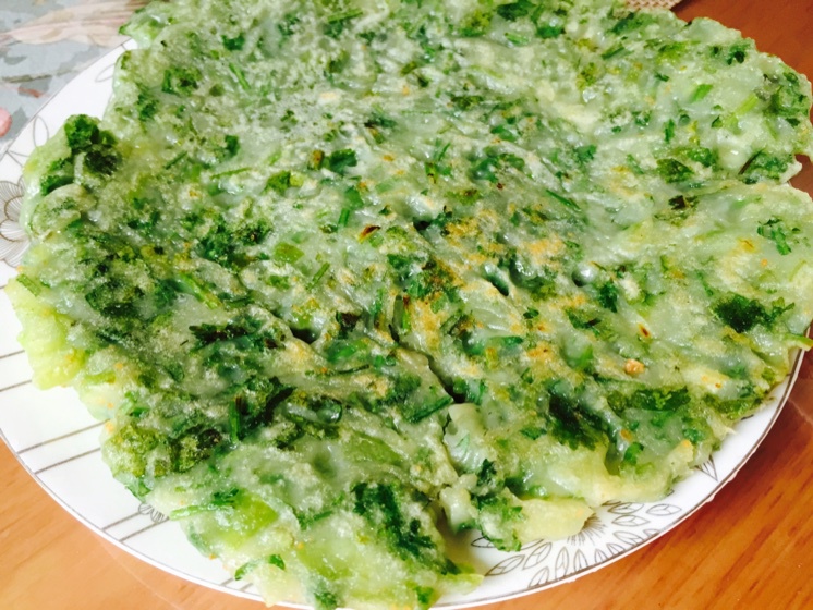 小戊狗不理做的香菜饼