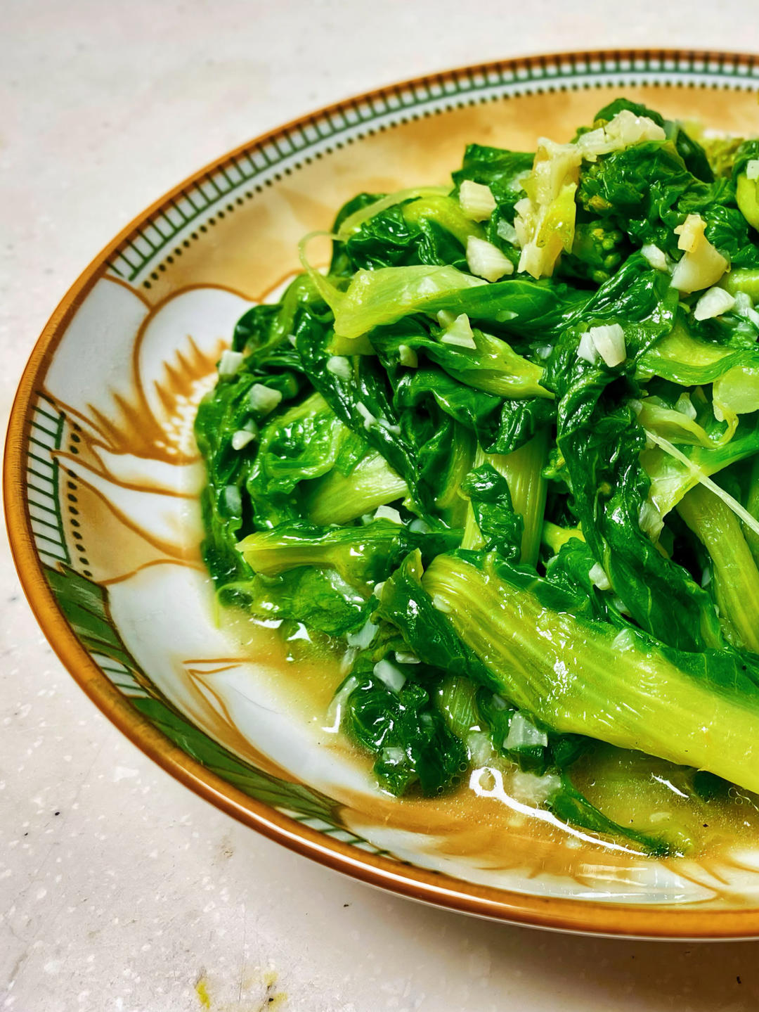 1分钟学会小炒白菜苔｜轻食素菜