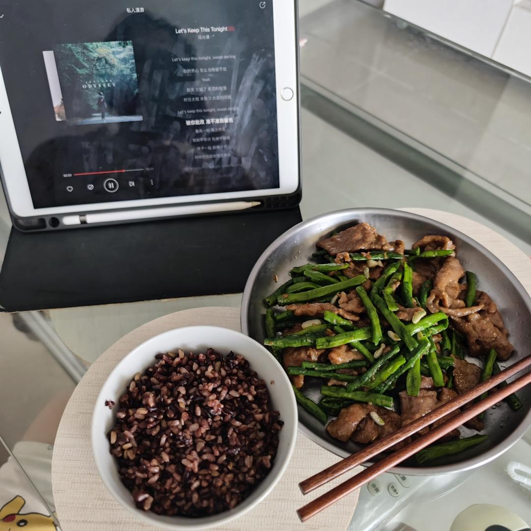 豆角炒牛肉