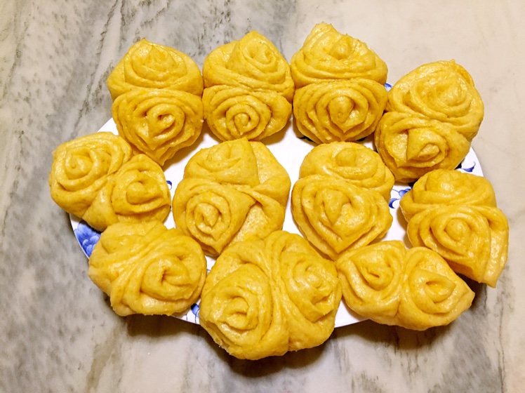 南瓜花卷馒头