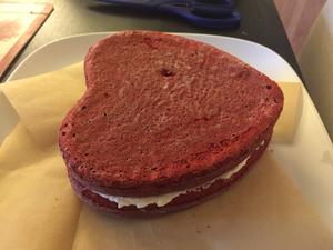 2017情人节记录：爱心红丝绒蛋糕的做法 步骤9