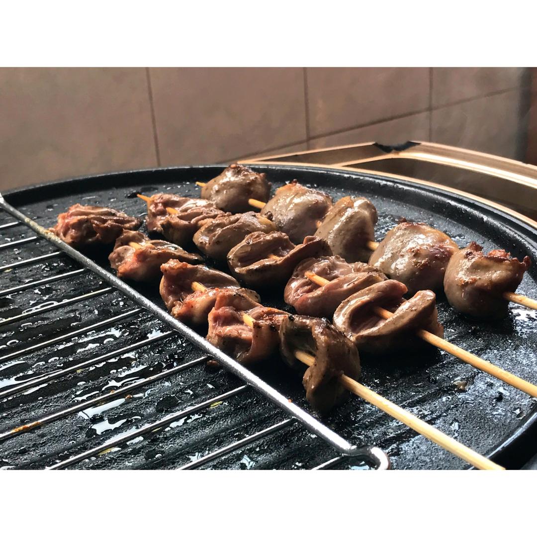 烤鸡心串