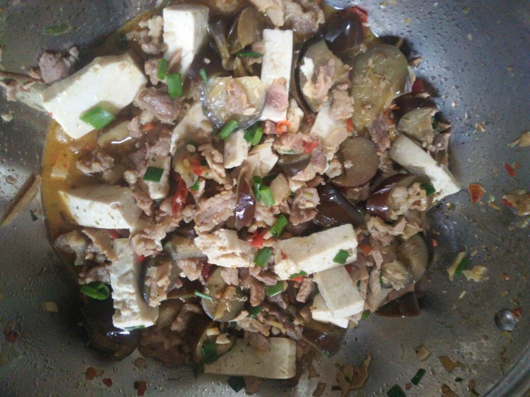 豆腐茄子肉末煲