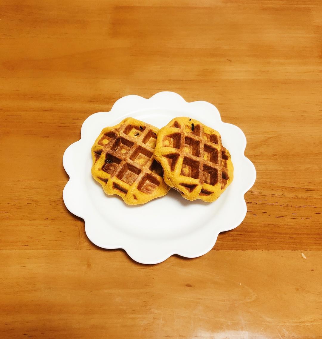 南瓜蜜豆华夫饼