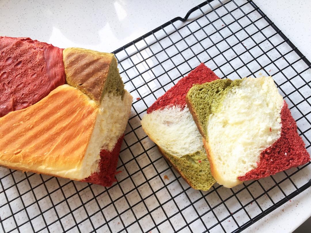 三色奶香小吐司（一发法）