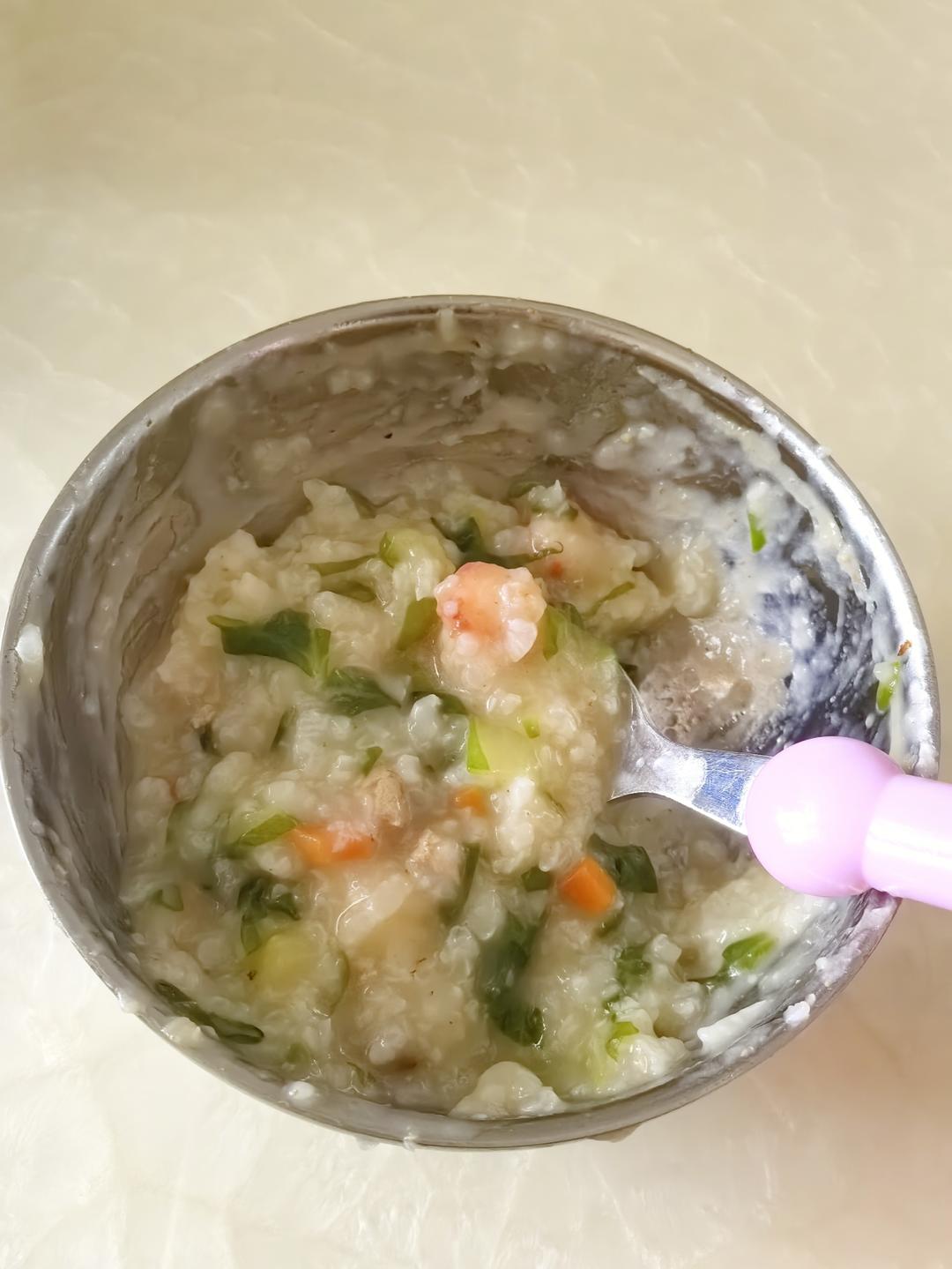 一岁半宝宝爱吃的鹅肝虾仁粥