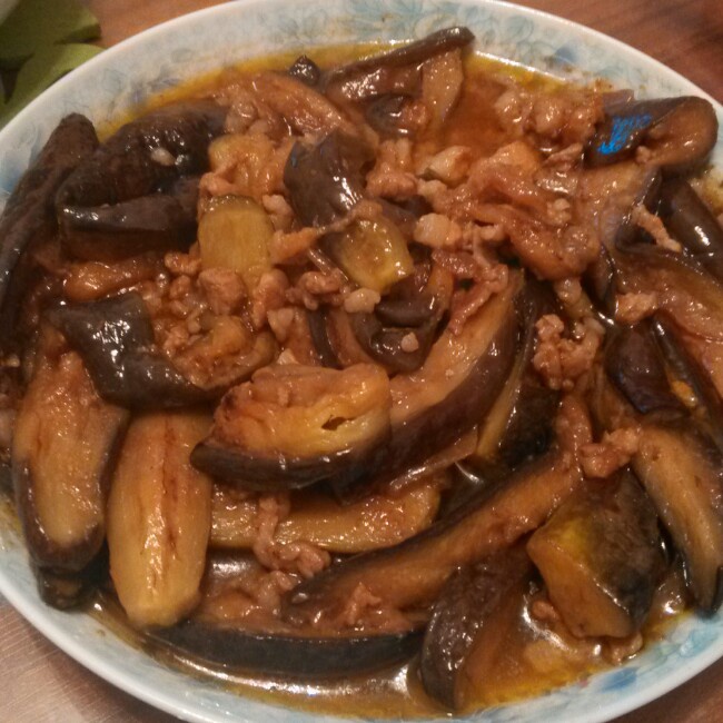 酱爆肉末茄子