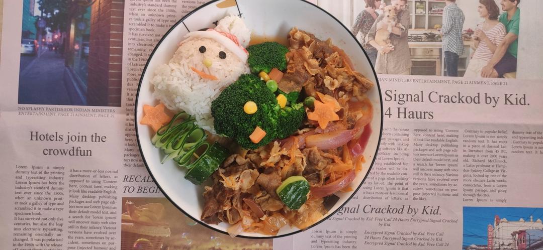 圣诞老人咖喱肥牛饭