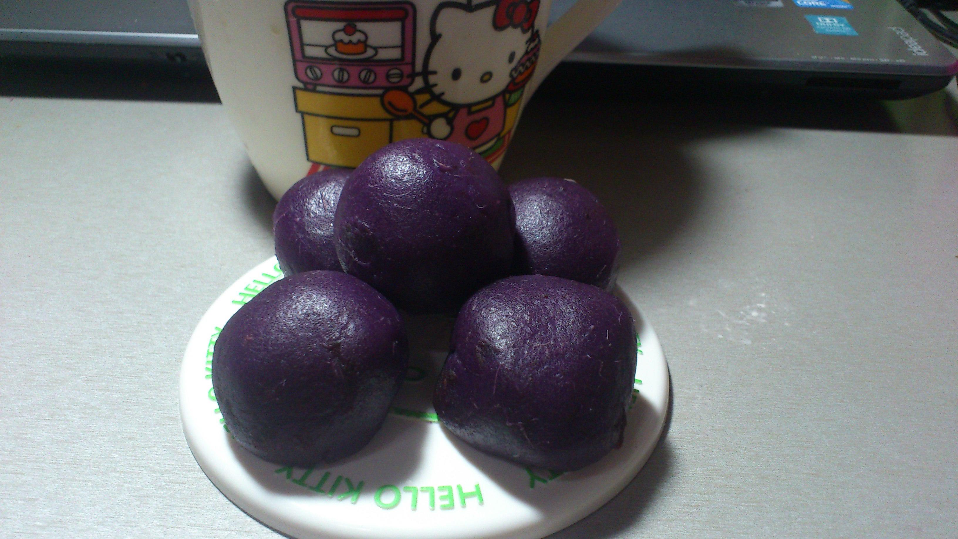 紫薯豆沙团子的做法