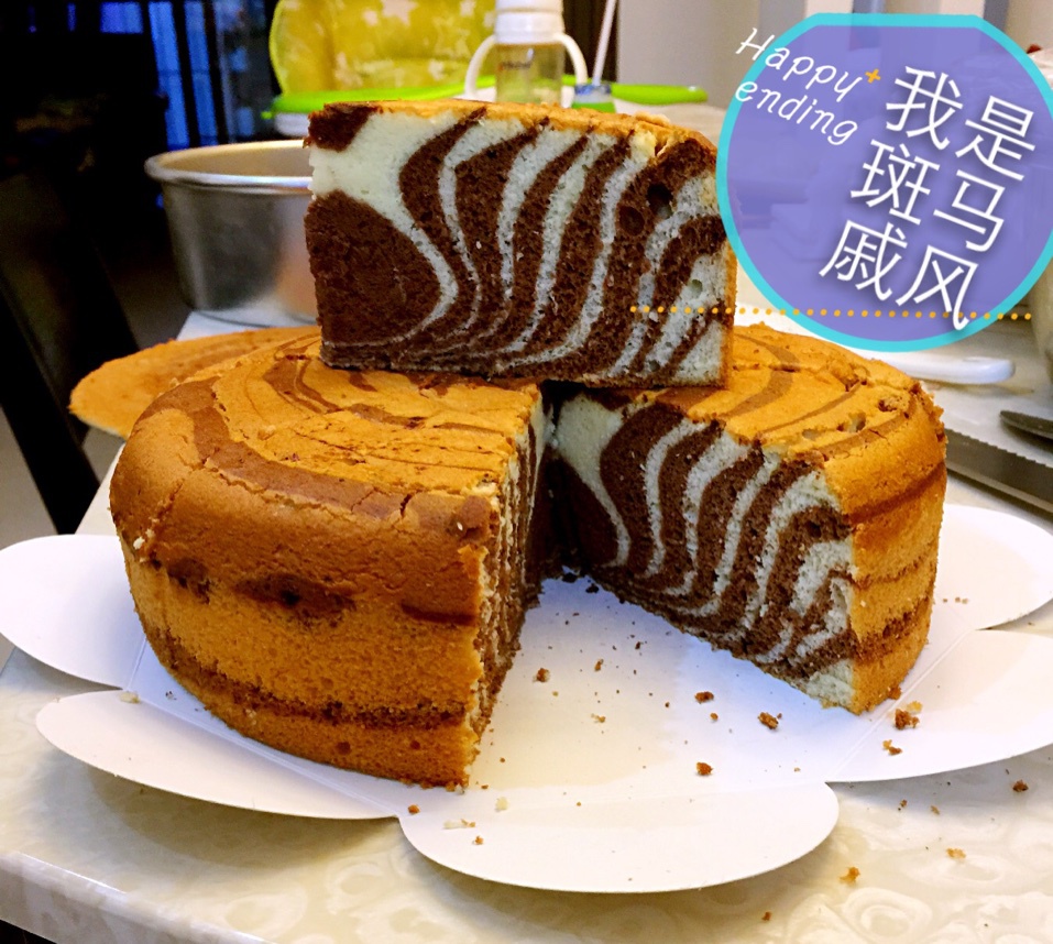 两蛋六寸斑纹戚风