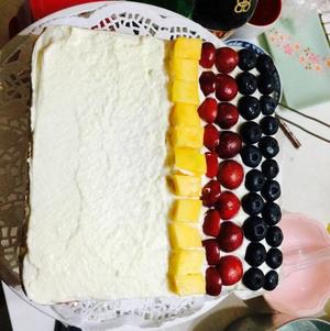 世界杯国旗蛋糕—水果夹心奶油海绵蛋糕的做法 步骤24