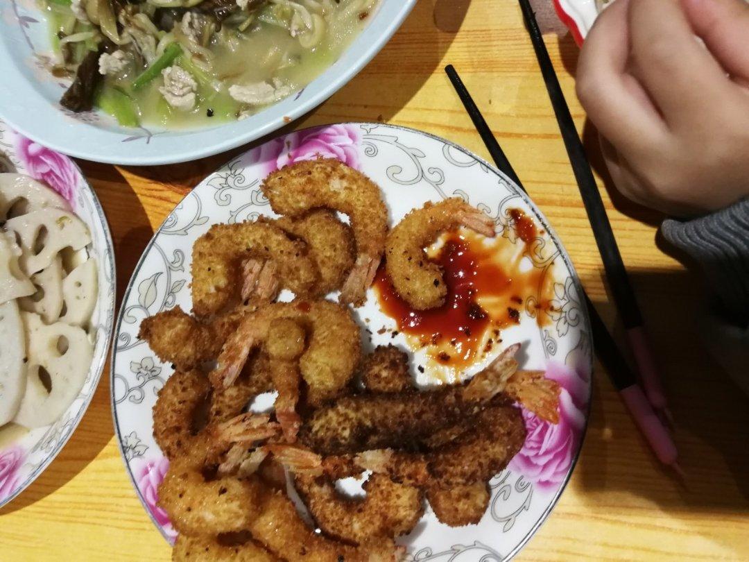 面包糠炸虾