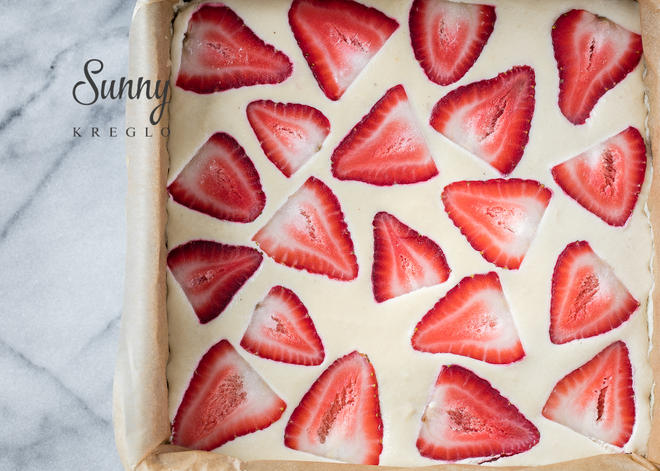 草莓素芝士蛋糕丨健康·零食的做法