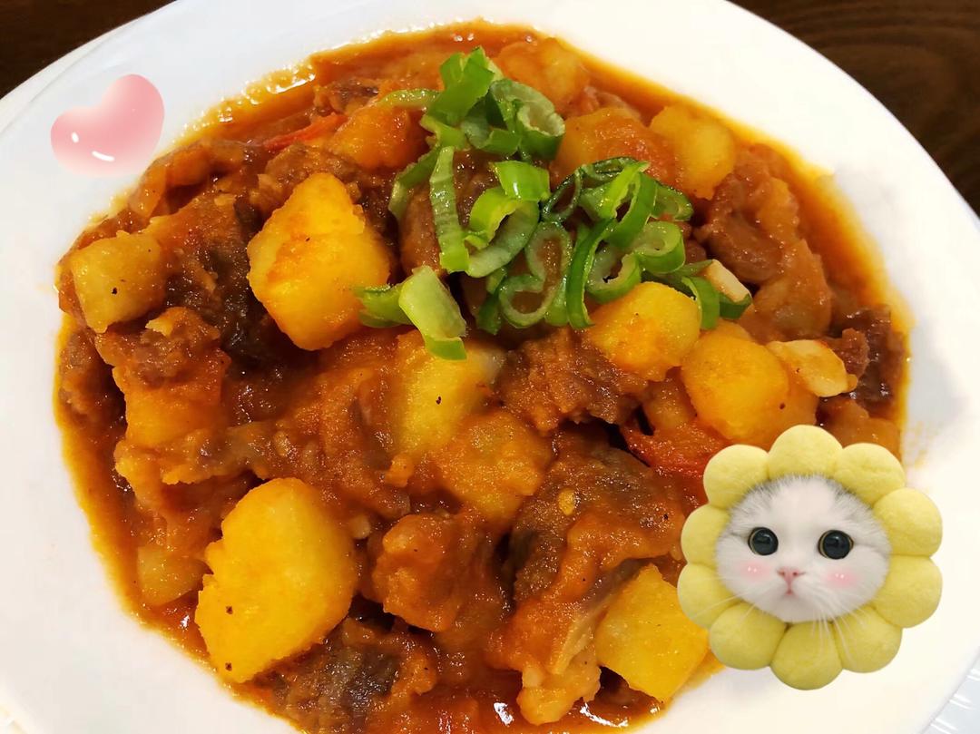 西红柿土豆炖牛腩