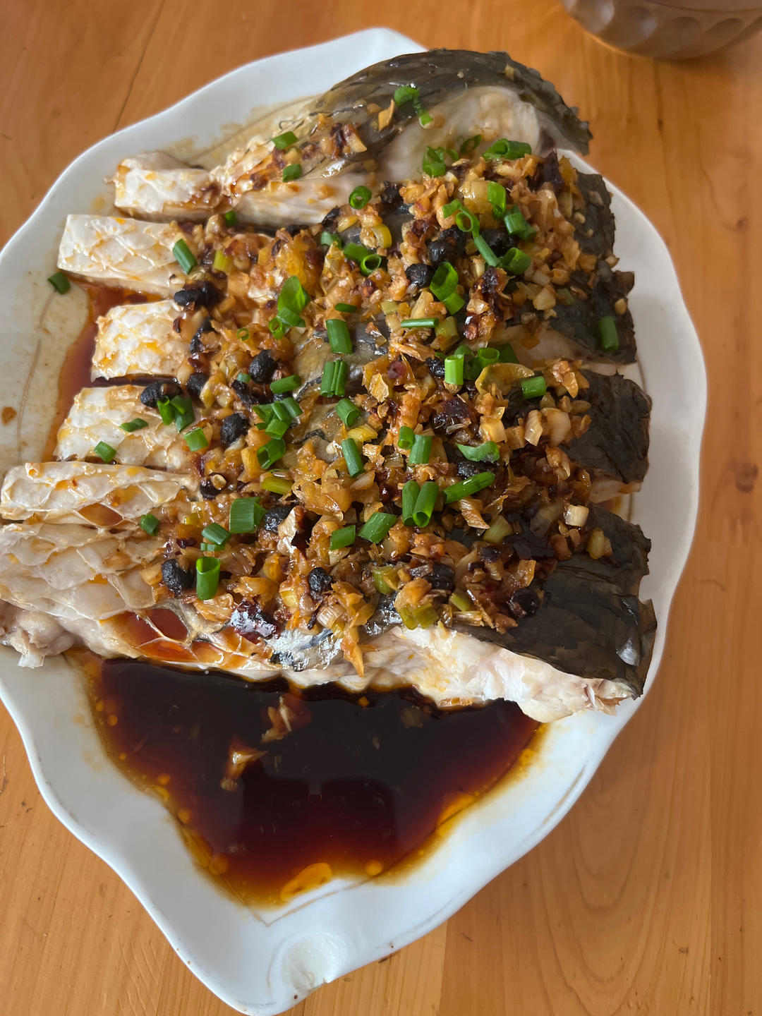 豉汁蒸鱼腩（换鲈鱼）